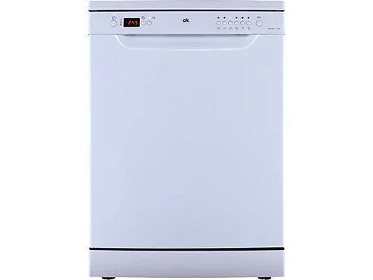 Lavavajillas OK. ODW 6041-1 E FS - 60 cm, 12 servicios, 6 programas, blanco, libre instalación