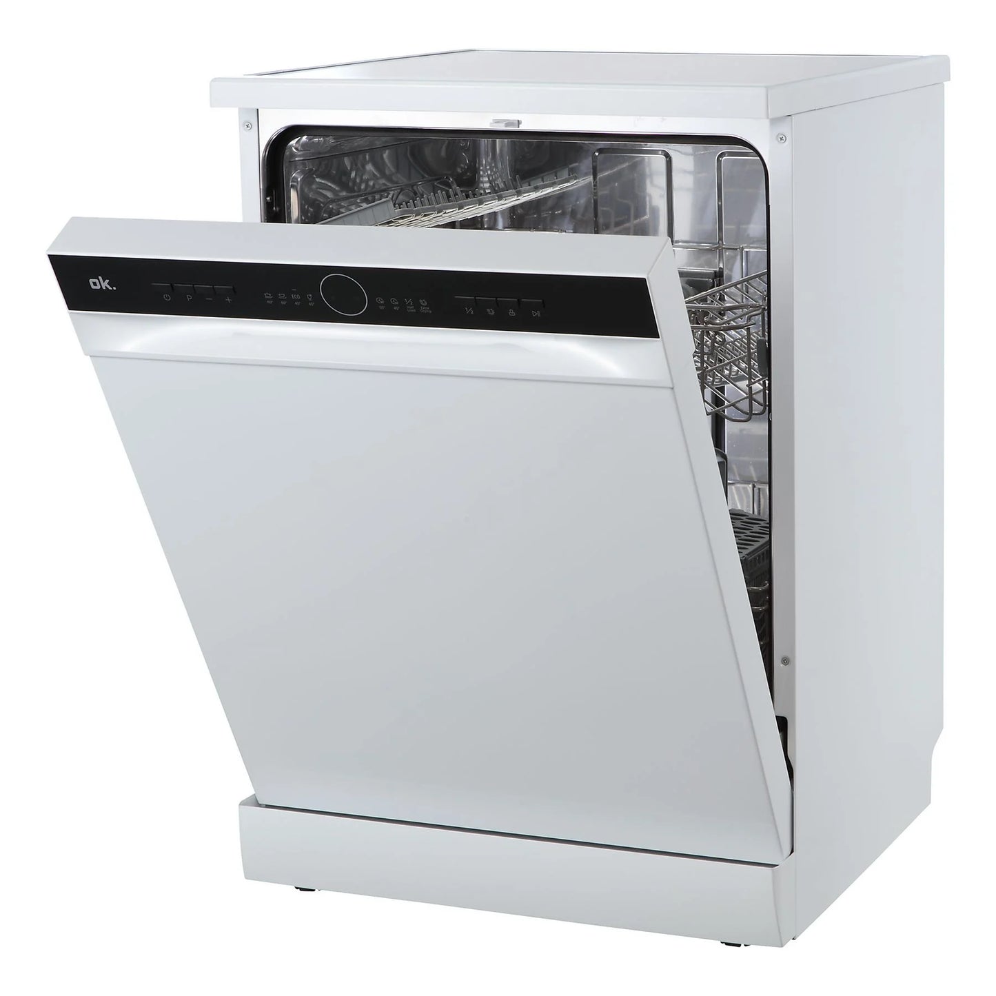 Lavavajillas OK. ODW 6061-1 E FS W - 59 cm, 13 servicios, 6 programas, blanco, libre instalación