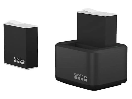 GoPro Cargador de Batería Dual + 2 Baterías Enduro para HERO9/10/11/12, Negro