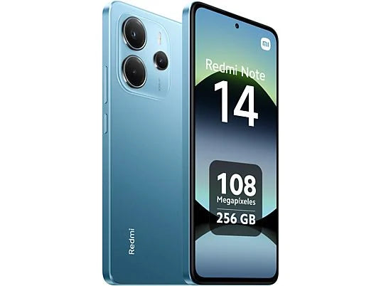 Xiaomi Redmi Note 14 (256 GB) en Azul Océano con 8 GB de RAM, pantalla 6.67" AMOLED FHD+, procesador MediaTek Helio G99-Ultra y batería de 5500 mAh