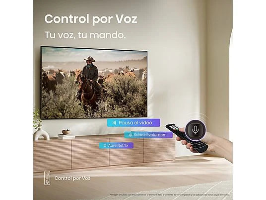 Hisense TV LED 43" 4K UHD (43A6Q) con IA 4K Upscaler, Modo Juego Plus, y Control por Voz - Color Negro