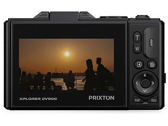 Cámara digital Prixton Xplorer DV900 - 64MP, 4K, Pantalla Giratoria 3" IPS, Zoom Óptico 4X, WiFi, Negro