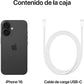 Apple iPhone 16 (128 GB) en Negro con 5G, pantalla 6.1" Super Retina XDR, y Chip A18 Bionic