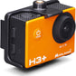 MIDLAND H3+ - Cámara deportiva Full HD 16 MP con estabilizador, Wi-Fi y función Dash Cam - Sumergible hasta 30m