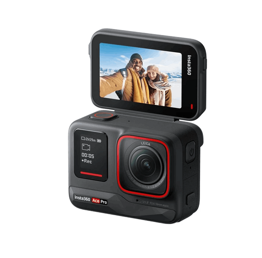 Cámara deportiva Insta360 Ace Pro Standalone - 8K, 48 MP, Sensor 1/1.3", Lente Leica, Pantalla Abatible, Negro