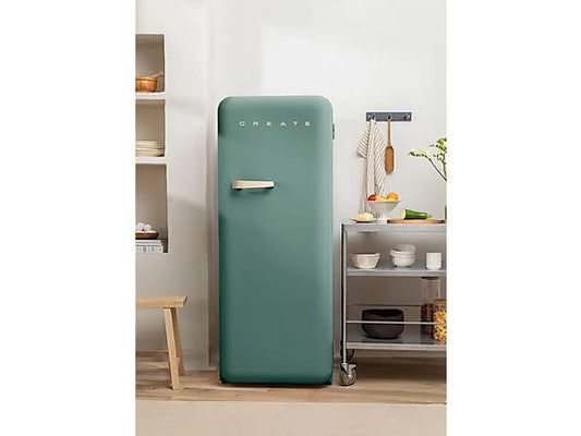 Frigorífico Retro CREATE 281L - 160 cm Alto, Una Puerta, Estilo Años 50, Verde