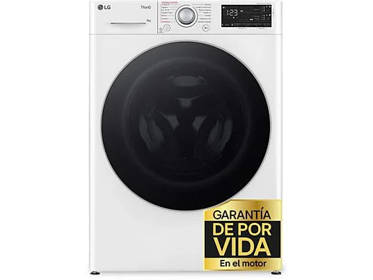 Lavadora LG F4WR5509A1W Serie 550 - 9 kg, 1400 rpm, AI Direct Drive™, Autodosificador, Blanco