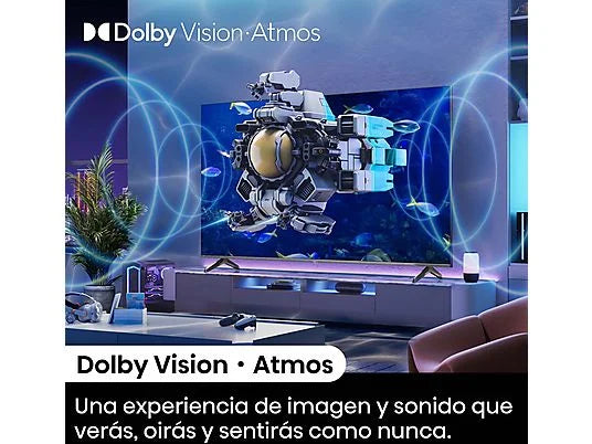 Hisense TV QLED 100" (100E7NQ Pro) con 144Hz, Dolby Vision IQ, Dolby Atmos, y Subwoofer Integrado - Color Negro