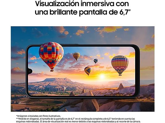SAMSUNG Galaxy A16 LTE (128 GB) en Negro con 4 GB de RAM, pantalla Super AMOLED FHD+ de 6.7", procesador MediaTek Helio G99 Octa-core, y batería de 5000 mAh