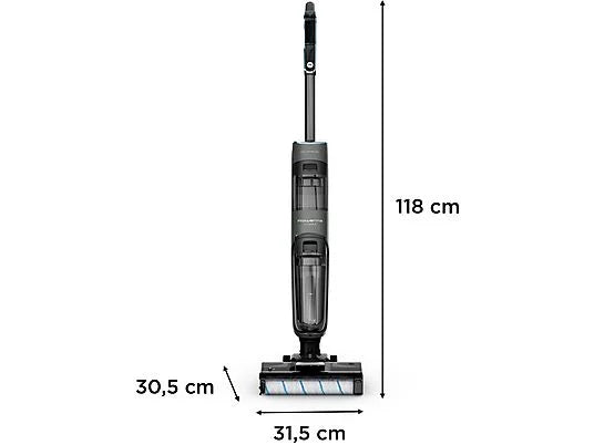 Fregona Eléctrica Inalámbrica Rowenta X-Clean 4 GZ5035 - Aspira y Friega, 50 min, Autolimpieza, 200 W, Gris