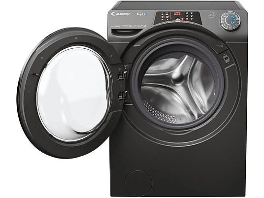 Lavadora Candy RapidÓ RO1484DWMCRT/1-S - 8 kg, 1400 rpm, Clase A, Motor Inverter, Wi-Fi, Antracita