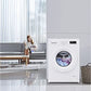 Lavadora LG F4X1008NWH - 8 kg, 1400 rpm, AI Direct Drive™, Steam™, ThinQ™, Blanco Marfil