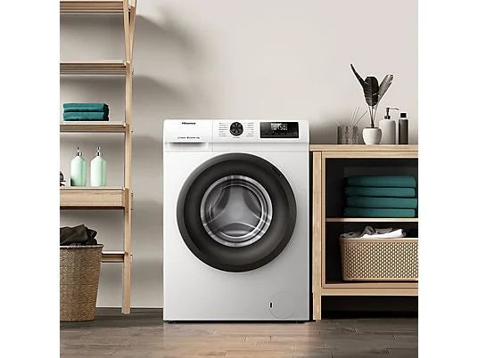 Lavadora LG F4X1008NWH - 8 kg, 1400 rpm, AI Direct Drive™, Steam™, ThinQ™, Blanco Marfil