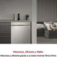 Lavavajillas LG DF365FPS - 60 cm, 14 servicios, 10 programas, QuadWash™, vapor, acero inoxidable