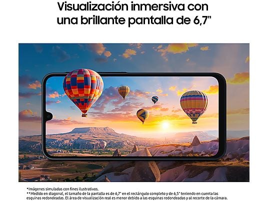 SAMSUNG Galaxy A16 LTE (256 GB) en Gris con 8 GB de RAM, pantalla Super AMOLED FHD+ de 6.7", procesador MediaTek Helio G99 Octa-core, y batería de 5000 mAh
