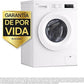 Lavadora LG F4X1008NWH - 8 kg, 1400 rpm, AI Direct Drive™, Steam™, ThinQ™, Blanco Marfil