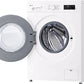 Lavadora LG F4X1008NWH - 8 kg, 1400 rpm, AI Direct Drive™, Steam™, ThinQ™, Blanco Marfil