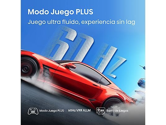 Hisense TV QLED 50" 4K UHD (50E7Q) con IA 4K Upscaler, Modo Juego Plus y Sensor de Luz - Color Negro