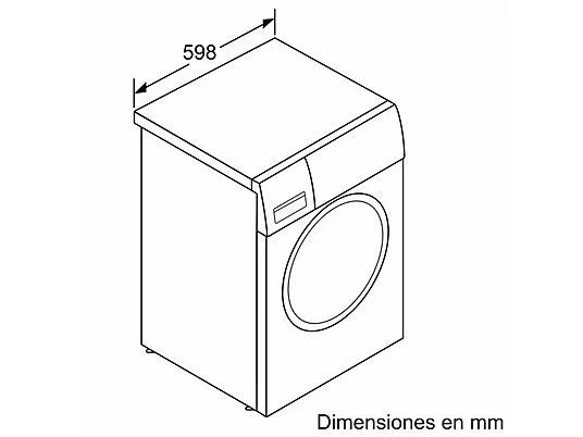 Lavadora Bosch WGE03200ES Serie 2 - 8 kg, 1200 rpm, Motor EcoSilence, Higiene Plus, Blanco