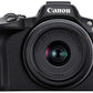 Cámara CANON EOS R50 (25.5 MP, CMOS, Full HD), Kit con Lentes RF-S 18-45mm y RF-S 55-210mm, Negro