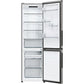 Frigorífico Combi Candy CNCQ2T518EX - 279L, 182.5 cm Alto, Ancho 55 cm, No Frost, Gris Acero