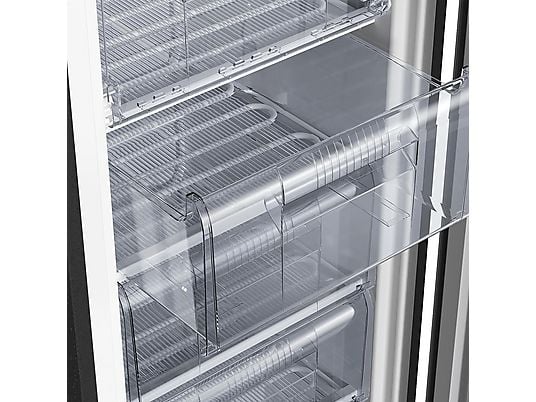 Congelador Vertical CHiQ FSD160D4E - 145L, 126 cm Alto, 5 Cajones, Clase E, Quick Freeze, Metálico Oscuro