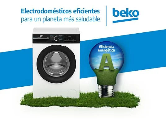 Lavadora Beko BM3WFU41041W Energy Spin - 10 kg, 1400 rpm, Clase A, Motor ProSmart Inverter, Blanco