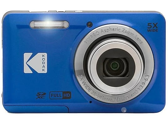 Cámara Digital Compacta KODAK PIXPRO FZ55 - 16MP, 5x Zoom Óptico, Full HD 1080p, Azul