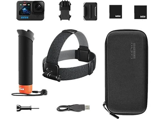 GoPro HERO12 Black + Bundle de Accesorios - 5.3K, HyperSmooth 6.0, HDR, Sumergible 10m, Negro