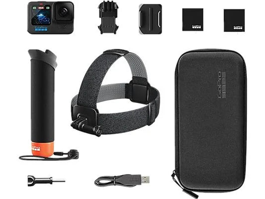 GoPro HERO12 Black + Bundle de Accesorios - 5.3K, HyperSmooth 6.0, HDR, Sumergible 10m, Negro
