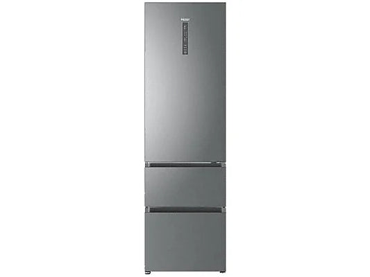 Frigorífico Combi Haier A3FE737CGJ - 371L, 200 cm Alto, No Frost, Motor Inverter, Cajones MyZone, Inox Antihuellas