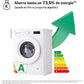 Lavadora LG F4X1008NWH - 8 kg, 1400 rpm, AI Direct Drive™, Steam™, ThinQ™, Blanco Marfil