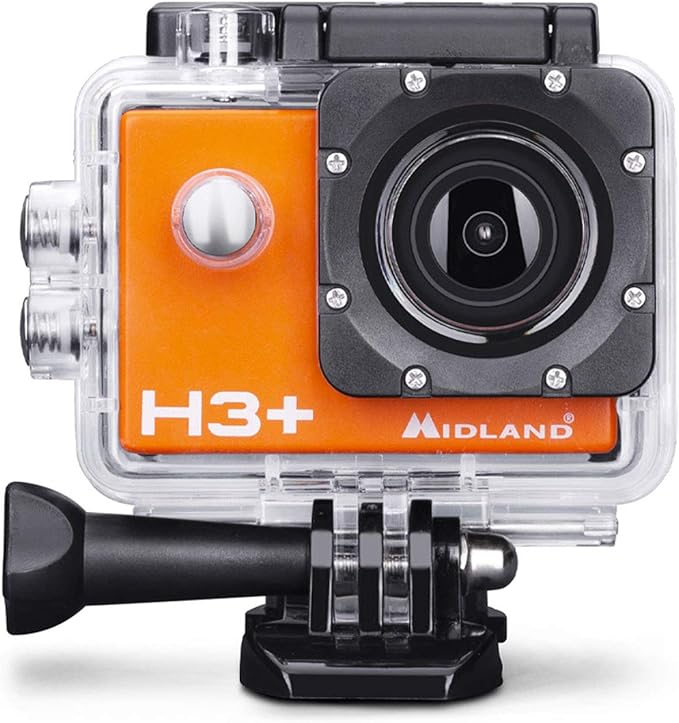 MIDLAND H3+ - Cámara deportiva Full HD 16 MP con estabilizador, Wi-Fi y función Dash Cam - Sumergible hasta 30m