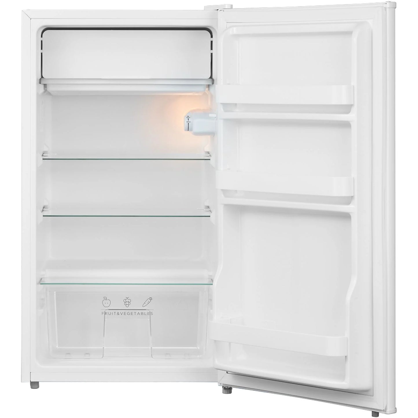 Nevera Pequeña ok. OFK 181 E W - 93L (82L Nevera + 11L Congelador), 86 cm Alto, Blanco