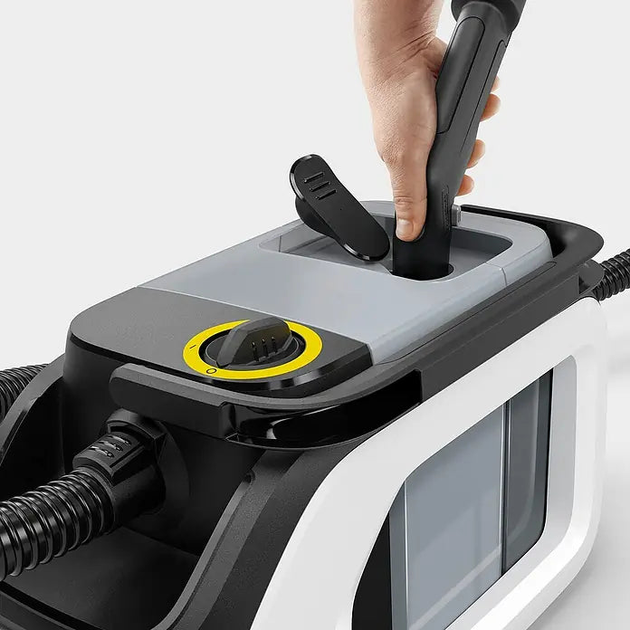 Lava-aspirador Kärcher SE 3 Compact Home - Limpiadora de Tapicerías, 500W, Diseño Compacto, Blanco