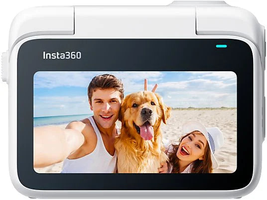Cámara de acción Insta360 GO 3 (64GB) - 2.7K, Estabilización Tipo Gimbal, Action Pod con Pantalla Táctil, Blanco