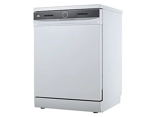 Lavavajillas OK. ODW 6061-1 E FS W - 59 cm, 13 servicios, 6 programas, blanco, libre instalación
