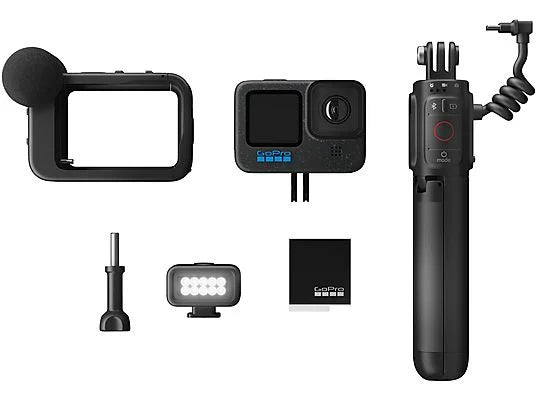 GoPro HERO12 Black Creator Edition - Kit de Cámara Deportiva 5.3K, 27 MP, HyperSmooth 6.0, Micrófono 3.5mm, Negro