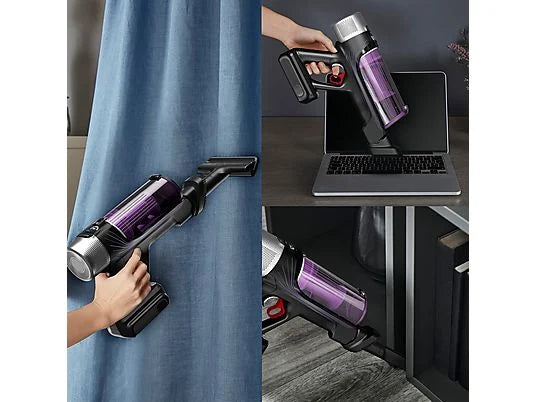 Aspirador Escoba Rowenta X-Force Flex 9.60 Allergy RH2039WO - Sin Cable, 100 AW, 45 min, Filtración 99,9%, Púrpura