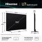 Hisense TV Mini LED 100" 4K UHD (100U7Q) con Subwoofer Integrado, 144 Hz, Hi-View IA Pro, Dolby Vision IQ y Dolby Atmos - Color Negro