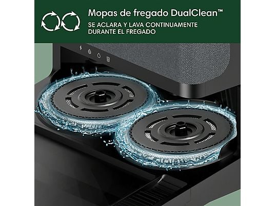 Robot Aspirador y Fregasuelos iRobot Roomba Plus 505 Combo - Base AutoWash, IA, Navegación LiDAR, Negro