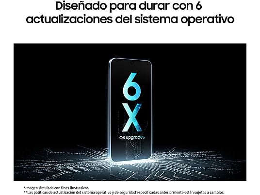 SAMSUNG Galaxy A16 LTE (256 GB) en Negro con 8 GB de RAM, pantalla Super AMOLED FHD+ de 6.7", procesador MediaTek Helio G99 Octa-core, y batería de 5000 mAh