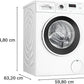 Lavadora Bosch WGE03200ES Serie 2 - 8 kg, 1200 rpm, Motor EcoSilence, Higiene Plus, Blanco