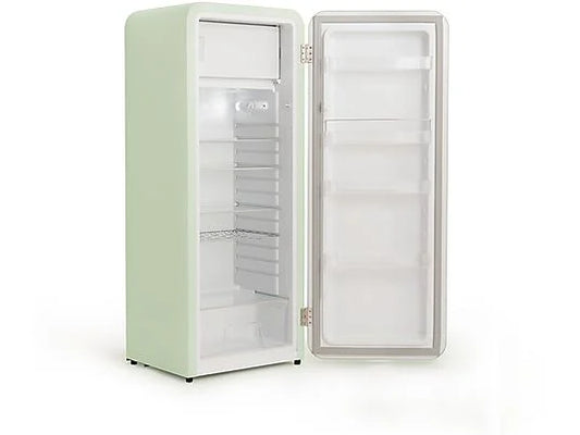 Frigorífico Retro CREATE 281L - 160 cm Alto, Una Puerta, Estilo Años 50, Verde