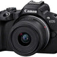 Cámara CANON EOS R50 (25.5 MP, CMOS, Full HD), Kit con Lentes RF-S 18-45mm y RF-S 55-210mm, Negro