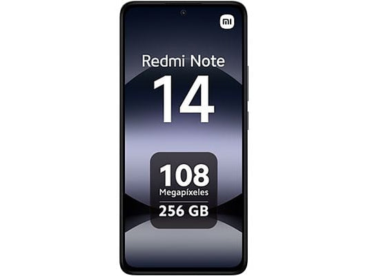 Xiaomi Redmi Note 14 (256 GB) en Negro Medianoche con 8 GB de RAM, pantalla 6.67" AMOLED FHD+, procesador MediaTek Helio G99-Ultra y batería de 5500 mAh