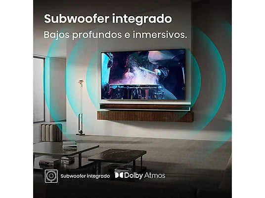 Hisense TV Mini LED 100" 4K UHD (100U7Q) con Subwoofer Integrado, 144 Hz, Hi-View IA Pro, Dolby Vision IQ y Dolby Atmos - Color Negro
