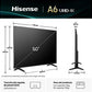 Hisense TV LED 50" 4K UHD (50A6Q) con IA 4K Upscaler, Modo Juego Plus, y Control por Voz - Color Negro