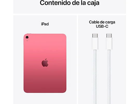 Apple iPad (11.ª generación) - 10.9" Retina, 128 GB, Wi-Fi, Chip A16 Bionic, rosa
