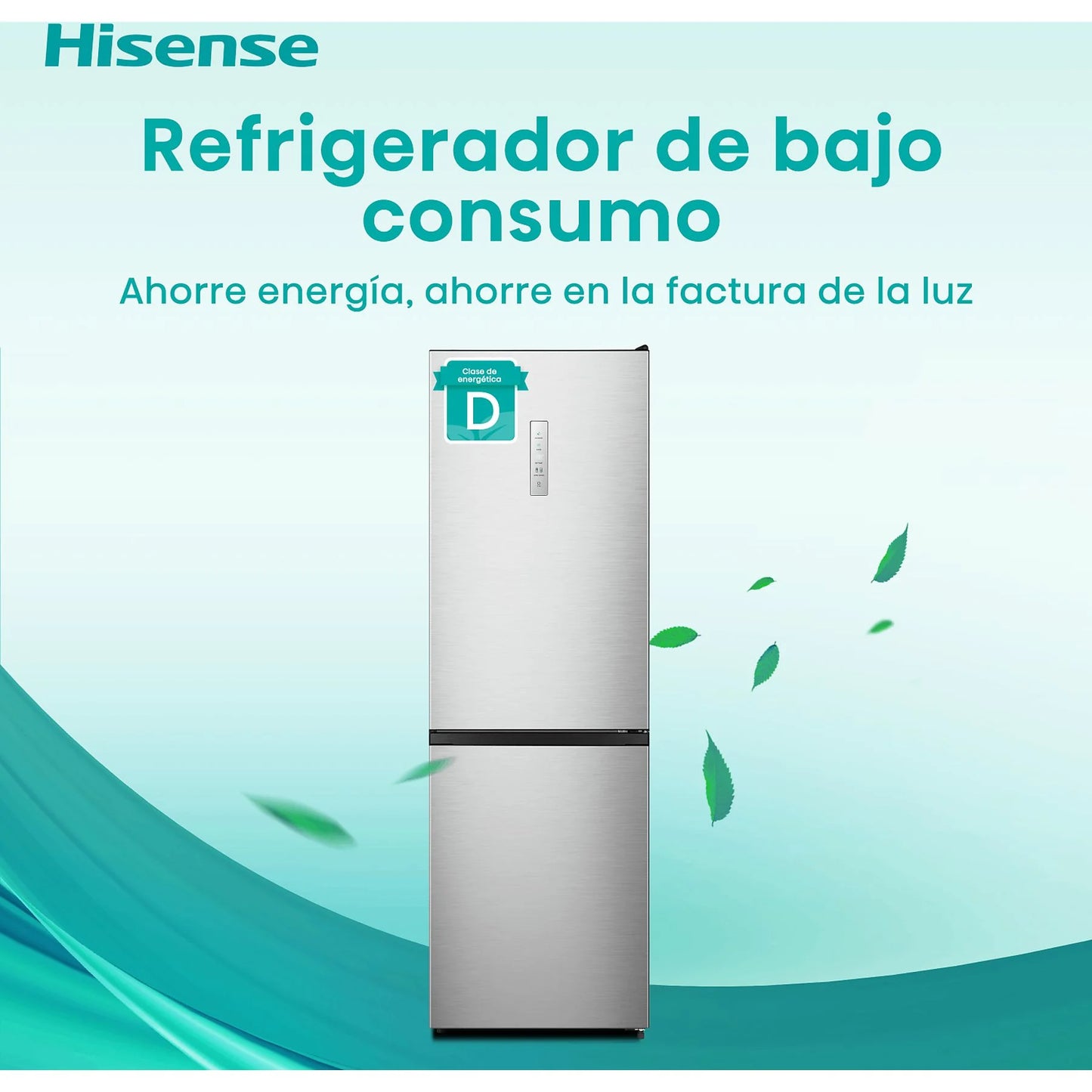 Frigorífico Combi Hisense RB390N4CCD - 304L, 186 cm Alto, No Frost, Compresor Inverter, Inox